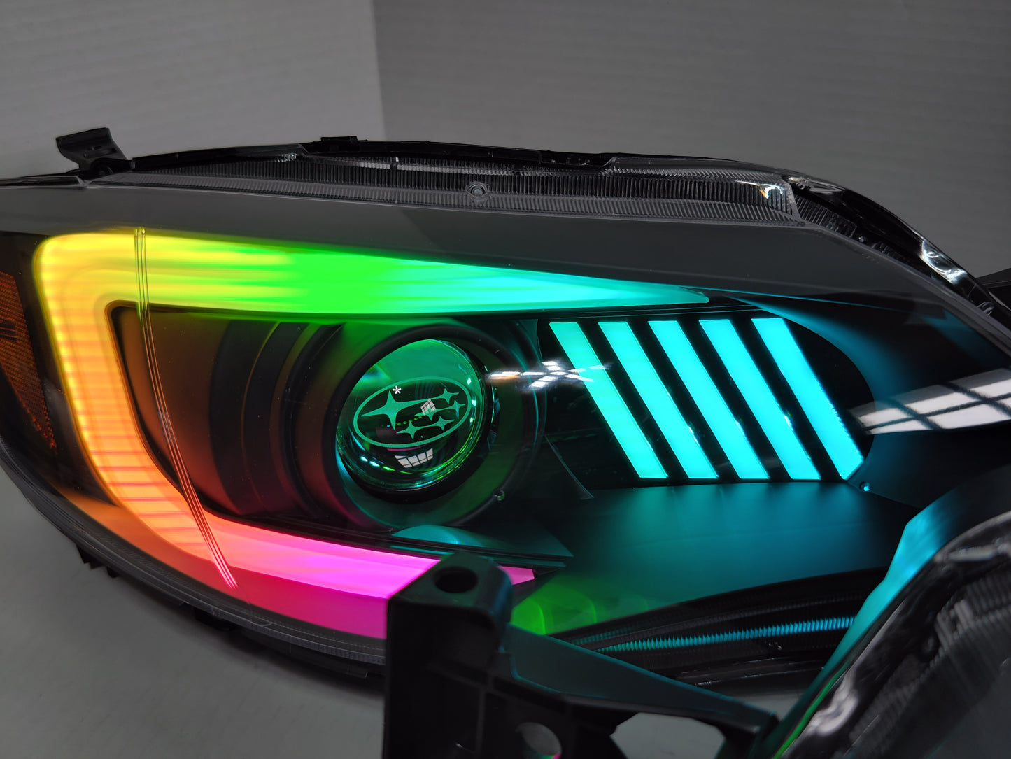 2008-2011 Impreza/2008-2014 WRX Flow Series RGBW C Style Headlights