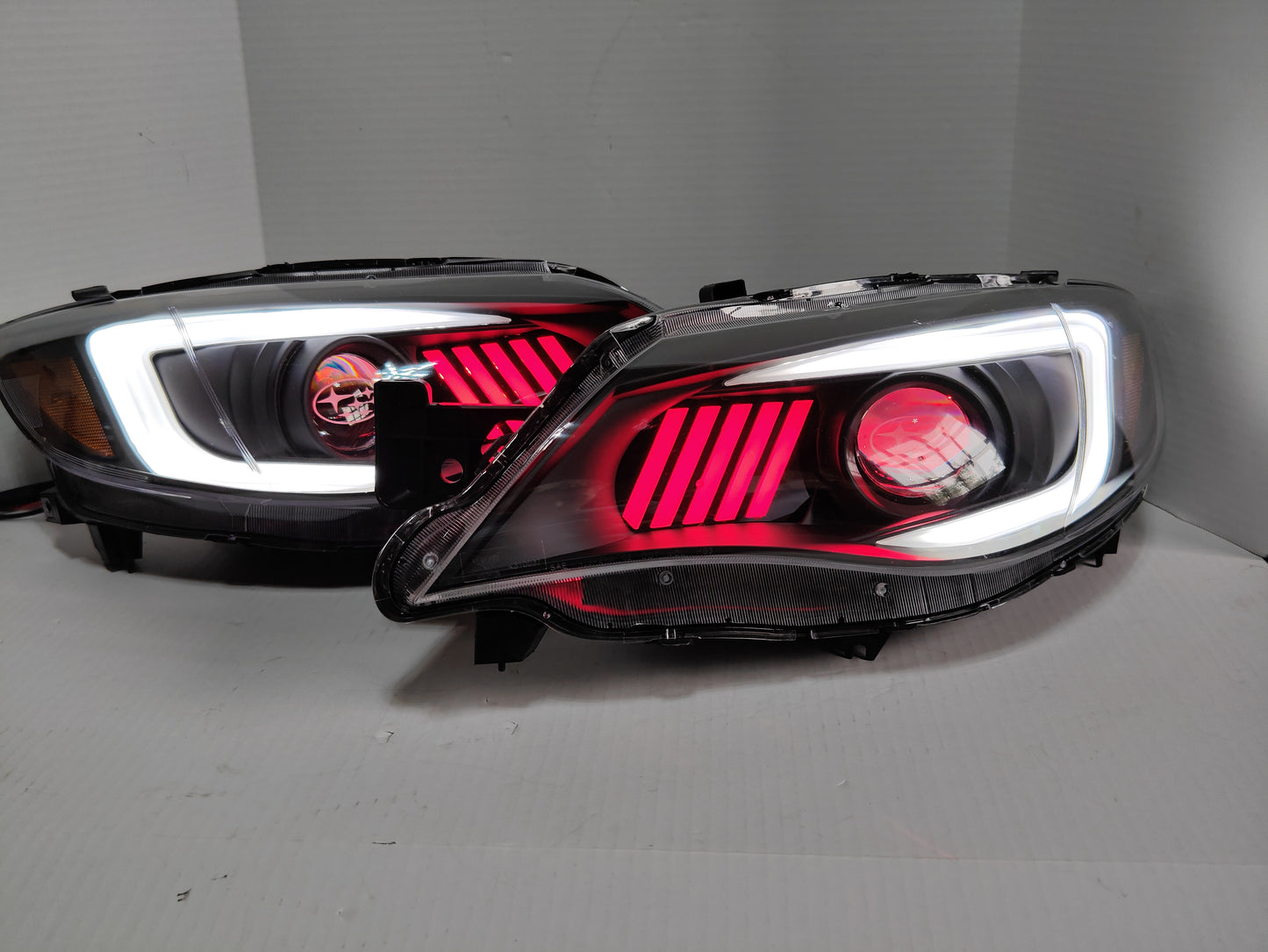 2008-2011 Impreza/2008-2014 WRX Flow Series RGBW C Style Headlights